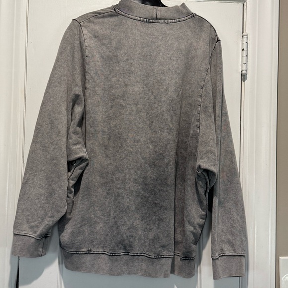 All Saints Leti Freida Side-Snap Gray Crewneck Cotton Sweatshirt - Picture 10 of 10